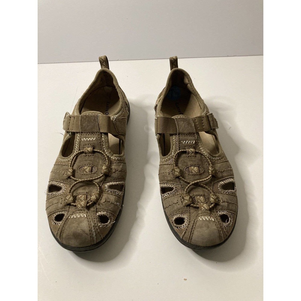 Earth Origins Womens size 7.5 Sedona Brown Suede Mary Jane Flats Shoes